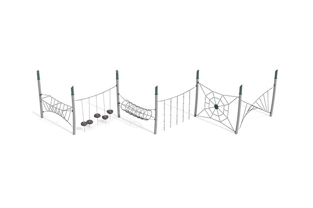 3D rendering af Obstacle course - Acrobat obstacle course 5 green/black
