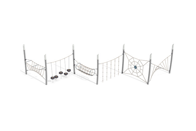 3D rendering af Obstacle course - Acrobat obstacle course 5 grey/beige
