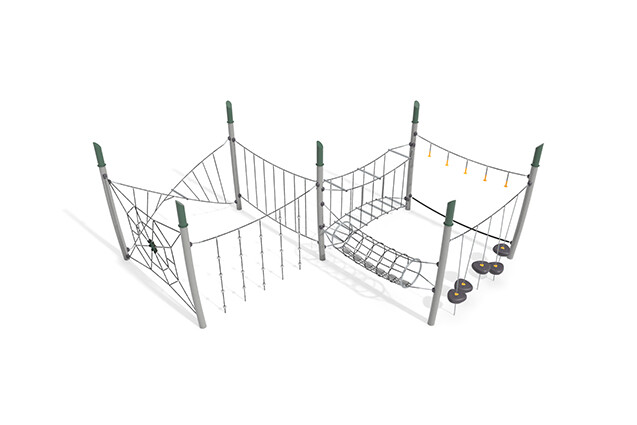 3D rendering af Obstacle course - Acrobat obstacle course 6 green/black