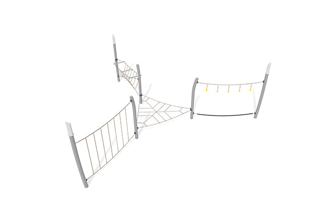 3D rendering af Obstacle course - Acrobat obstacle track 8 grey/beige