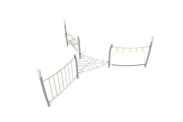 Obstacle course - Acrobat obstacle track 8 grey/beige - Elverdal