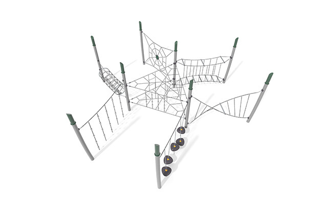 3D rendering af Obstacle course - Acrobat obstacle track 9 green/black