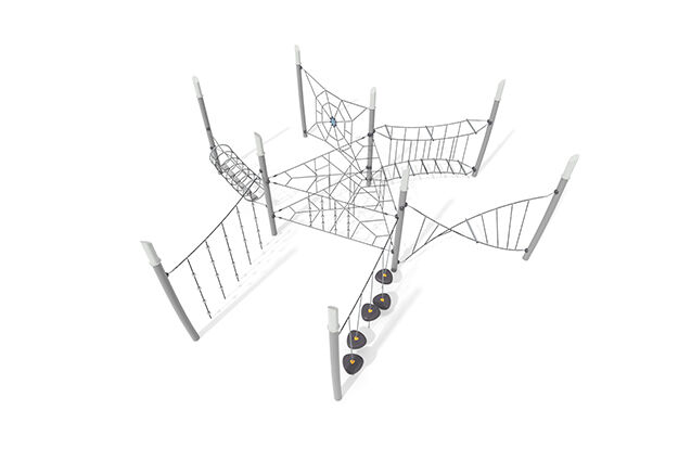 Obstacle course - Acrobat obstacle track 9 grey/black - Elverdal