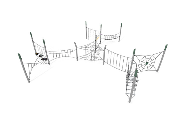 3D rendering af Obstacle course - Acrobat obstacle track 10 green/black