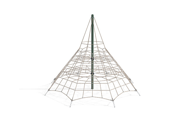 3D rendering af Climbing net - Acrobat pyramid 3 green/beige