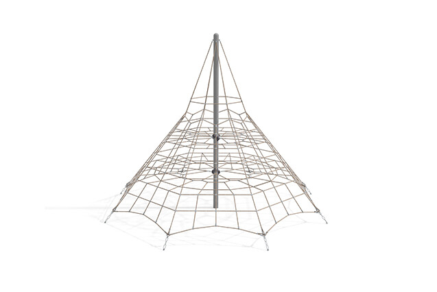 3D rendering af Climbing net - Acrobat pyramid 3 grey/beige