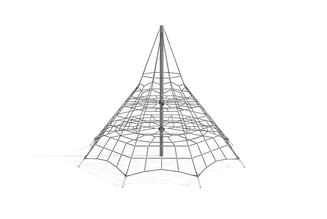 3D rendering af Climbing net - Acrobat pyramid 3 grey/black