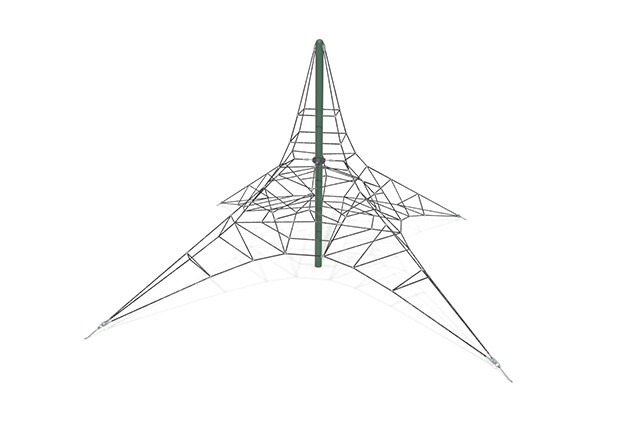 3D rendering af Climbing net - Acrobat pyramid 6 green/black