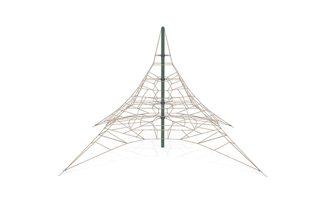 3D rendering af Climbing net - Acrobat pyramid 7 green/beige
