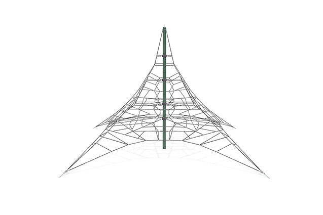 3D rendering af Climbing net - Acrobat pyramid 7 green/black