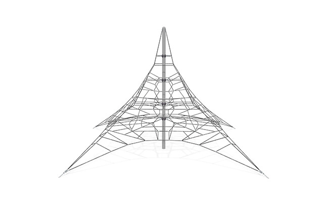 3D rendering af Climbing net - Acrobat pyramid 7 grey/black