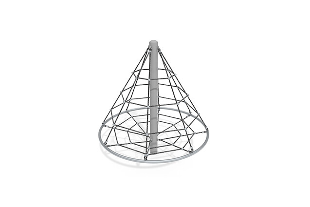3D rendering af Climbing net - Acrobat cone 1 grey/black