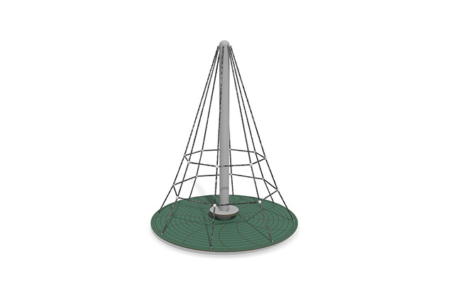 3D rendering af Climbing net - Acrobat rotating pyramid green/black
