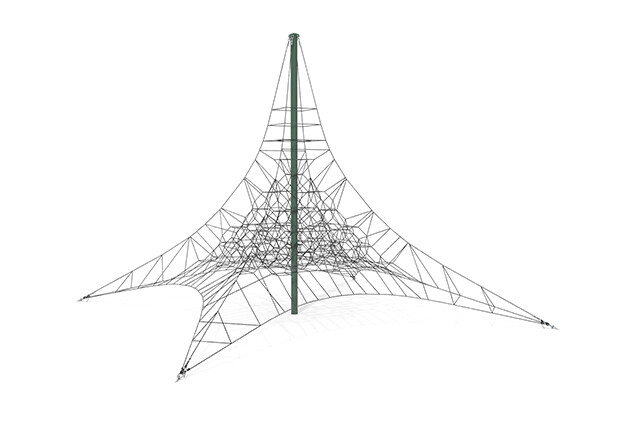 3D rendering af Climbing net - Acrobat pyramid 9 green/black