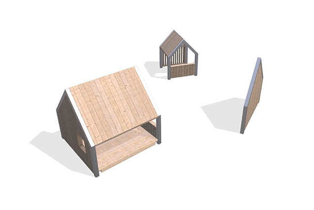 3D rendering af Playhouse - Arthur package 1