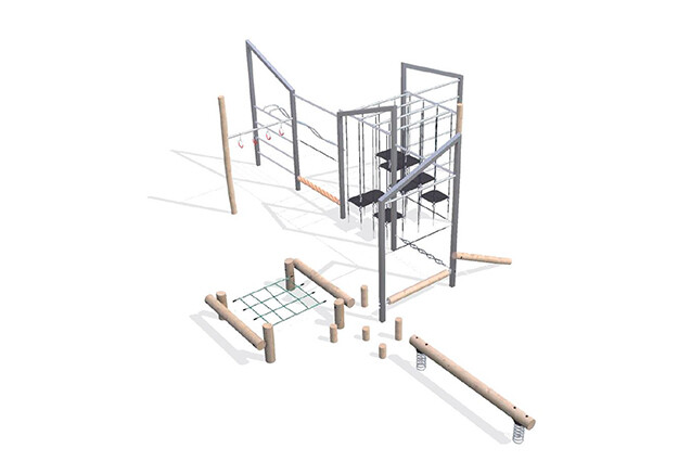 3D rendering af Obstacle course - Arthur package 8