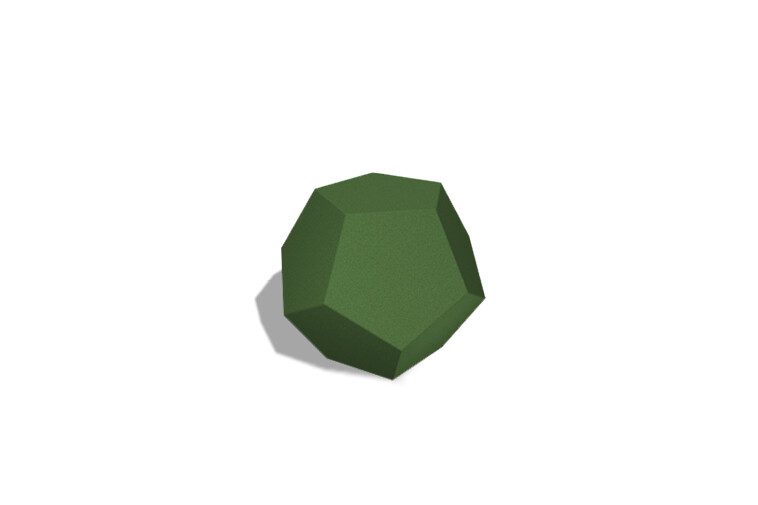 3D rendering af Play sculpture - Rubber diamond SBR