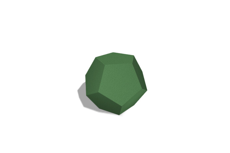 3D rendering af Play sculpture - Rubber diamond EPDM