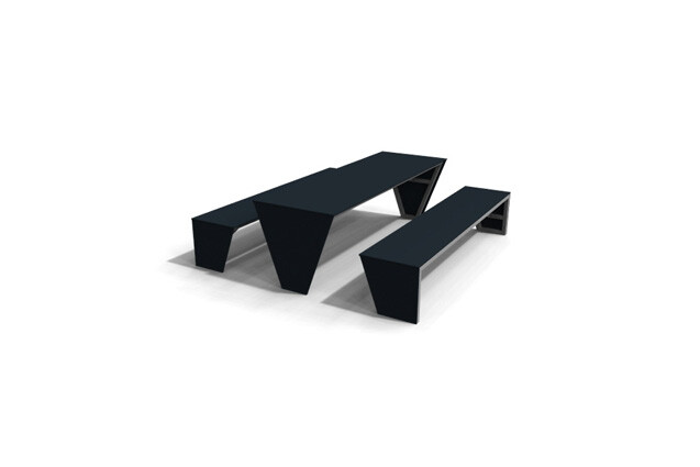3D rendering af Outdoor furniture - Bella bench set