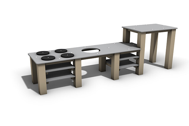3D rendering af Outdoor furniture - outdoor kitchen l 2.6m
