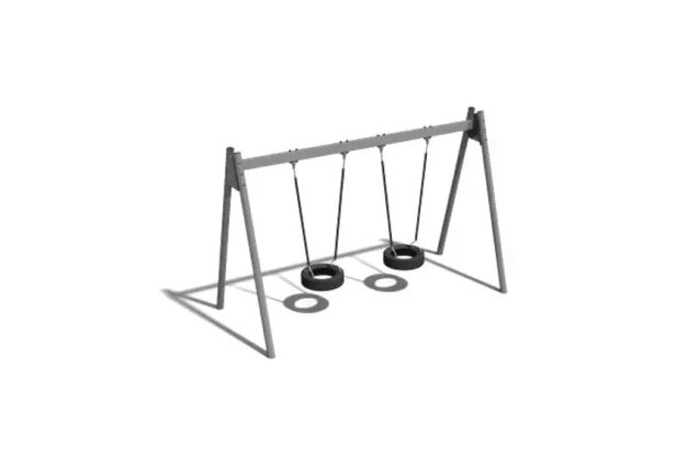 3D rendering af Swing - tyres A-frame steel h 2.1m