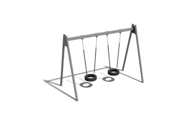 3D rendering af Swing - tyres A-frame steel h 2.4m