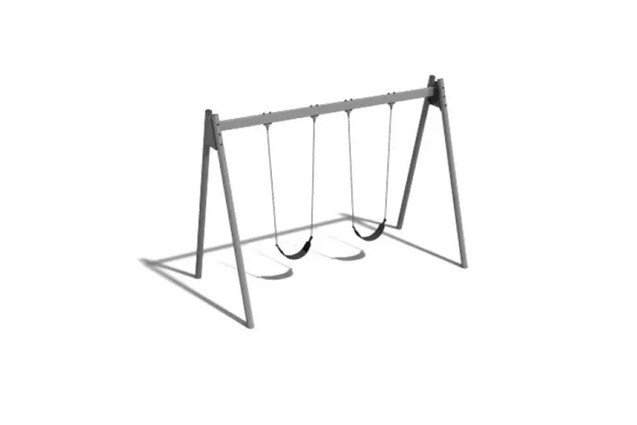 3D rendering af Swing - saddle A-frame steel h 2.4m