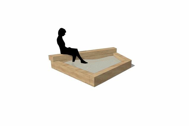 3D rendering af Sandpit - with seating