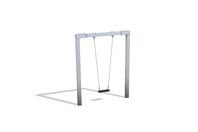 3D rendering af Swing – stainless steel h 2.5m