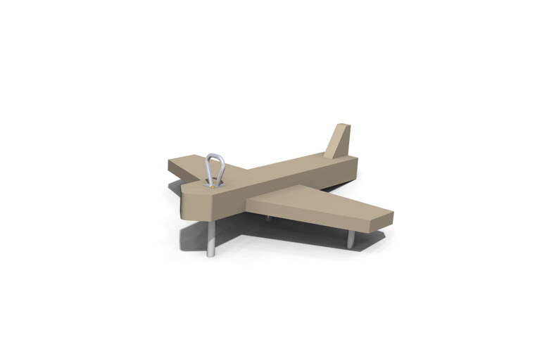 3D rendering af Aeroplane in wood