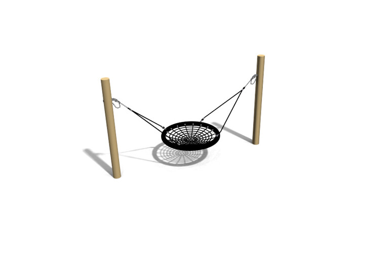 3D rendering af Swing - bird's nest robinia 1 seat Ø 1.2m