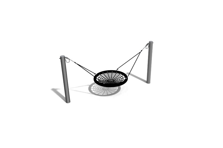3D rendering af Swing - bird's nest steel 1 seat Ø 1.2m