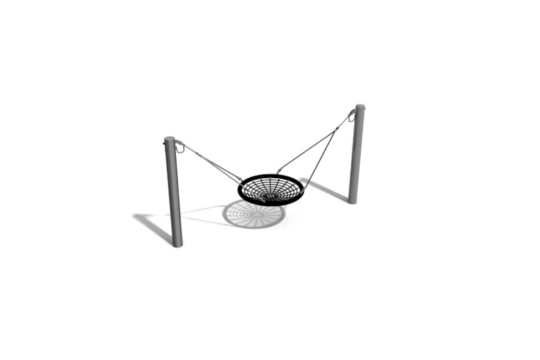 3D rendering af Swing - bird's nest steel 1 seat Ø 1m