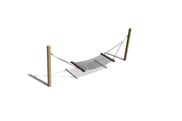 3D rendering af Swing - hammock single robinia h 1.6m