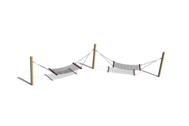 3D rendering af Swing - hammock double robinia h 1.6m