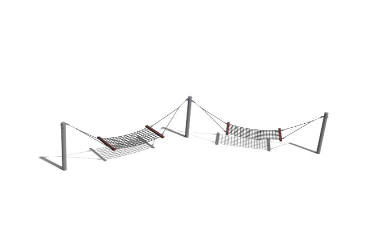 3D rendering af Swing - hammock double steel h 1.6m