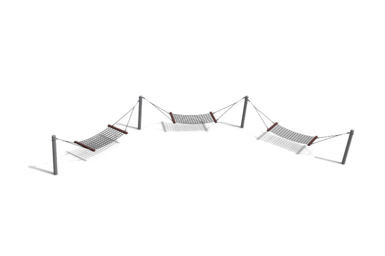 3D rendering af Swing - hammock triple steel h 1.6m