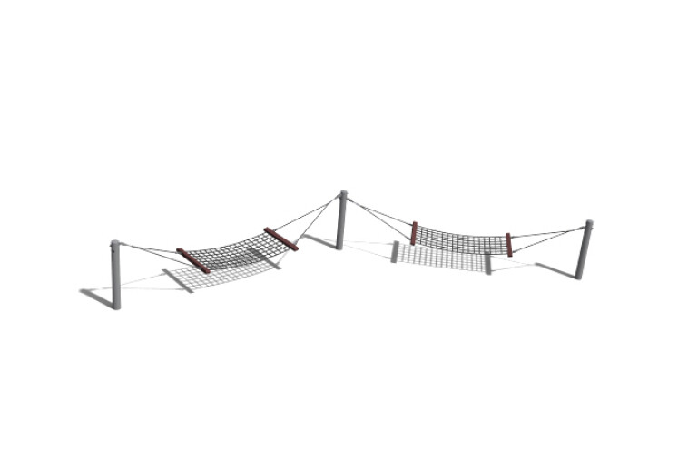 3D rendering af Swing - hammock double steel h 1.25m