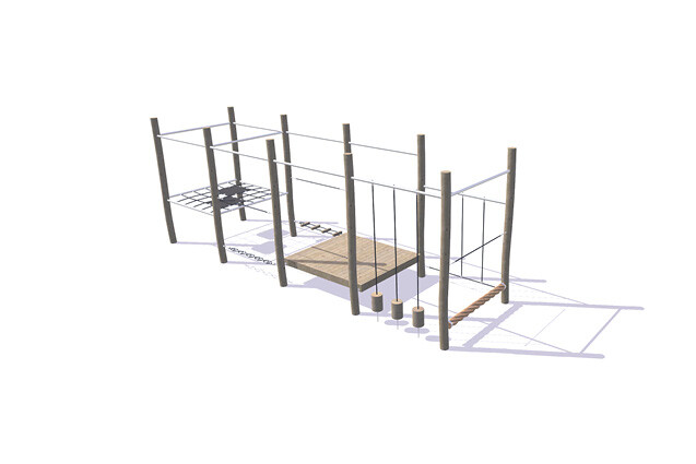 3D rendering af Obstacle course - package 22