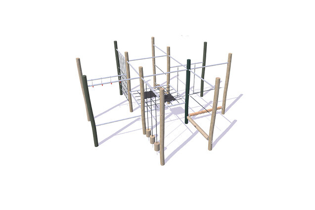 3D rendering af Obstacle course - package 25
