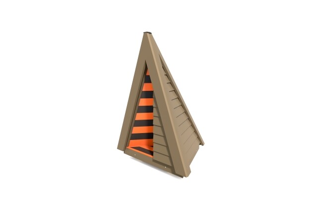 3D rendering af Playouse - mini teepee w inside wooden slats