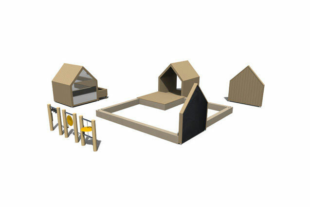 3D rendering af Playhouse - Olivia package 2