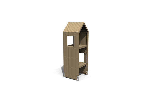 3D rendering af Play tower - with roof Theodor 3