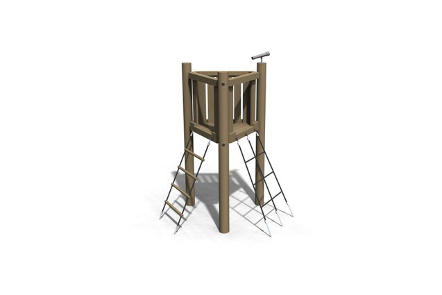 3D rendering af Play tower - triangular bird watching tower