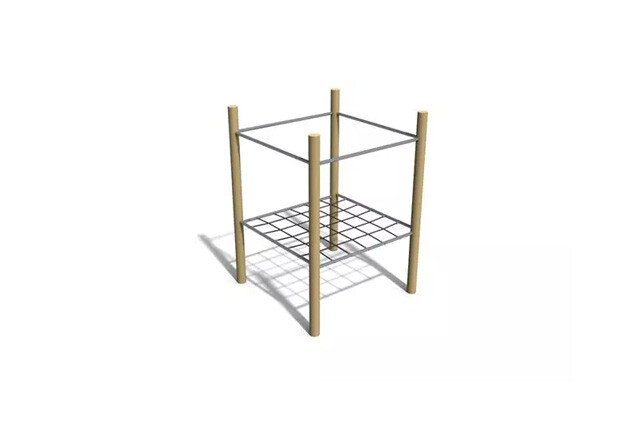 3D rendering af Obstacle course - square horizontal crawl net robinia 2 h 3m and w 2m
