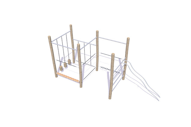 3D rendering af Obstacle course - package 6