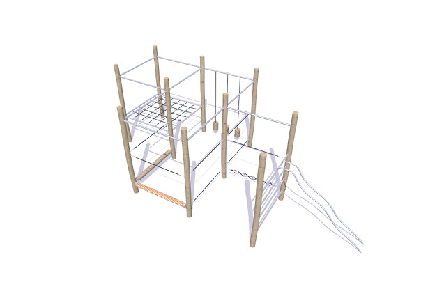 3D rendering af Obstacle course - package 9