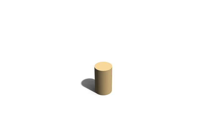 3D rendering af Obstacle course - balance post h 0.25m