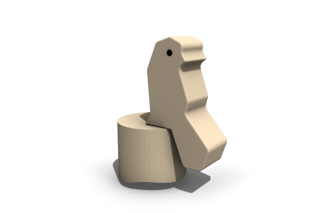 3D rendering af Play sculpture - bird