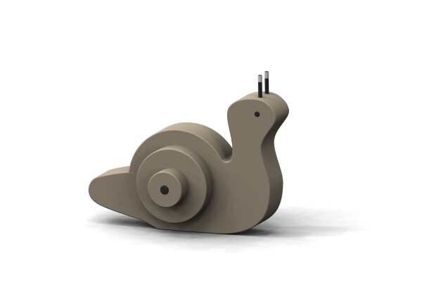 3D rendering af Play sculpture - snail h 0.7m